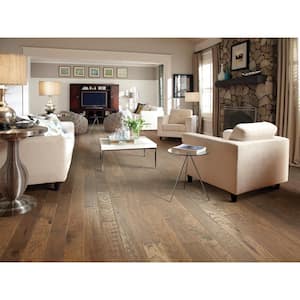 Canyon Bison Hickory 3/8 In. T X 6.3 in. W Tongue and Groove Scraped Engineered Hardwood Flooring (30.48 sq.ft./case)
