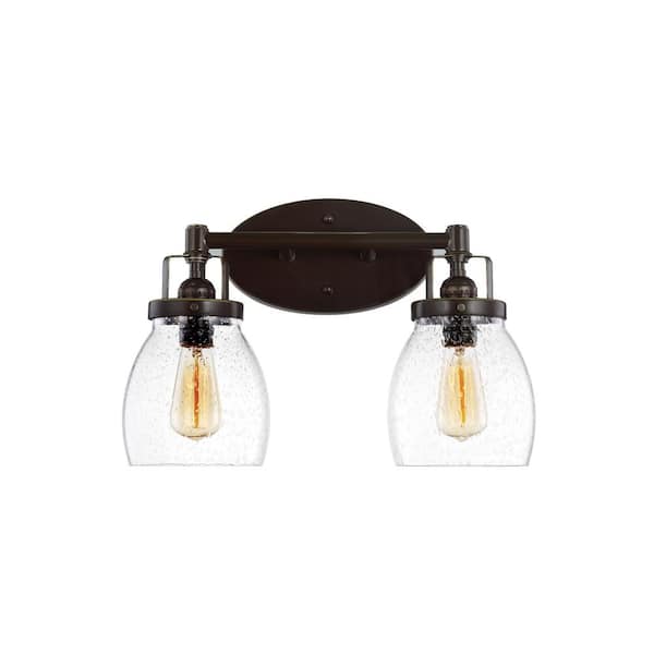 Generation Lighting Belton 15 in. W. 2-Light Heirloom Bronze Vanity Light