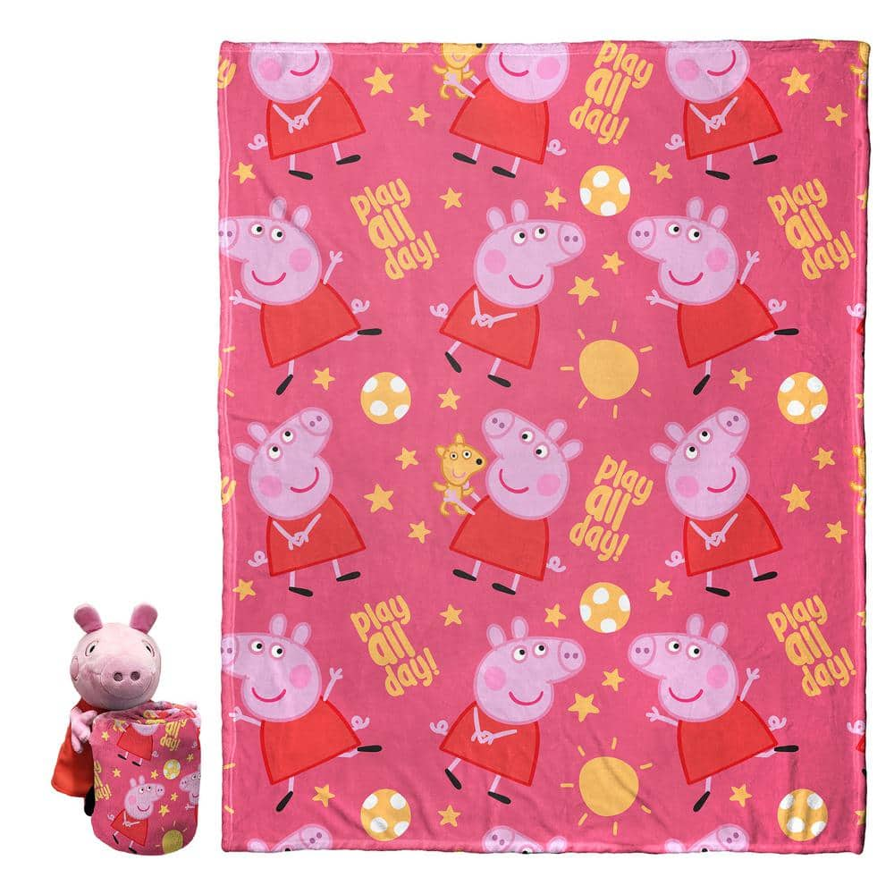 Popular Disney Mickey Mouse Pink Piglet Throw Blanket & Accent Icon Pillow