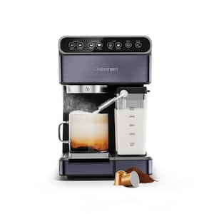 Espresso Machine, 7.5 Cups, Stainless Steel Black, Digital Barista Pro Plus Espresso Machine with Milk Frother