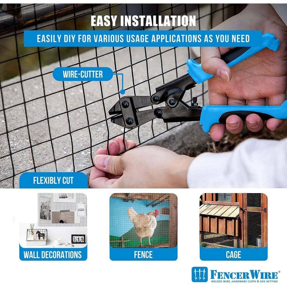 Black Vinyl Coated Welded Wire Mesh Fence 4 ft. x 50 ft.