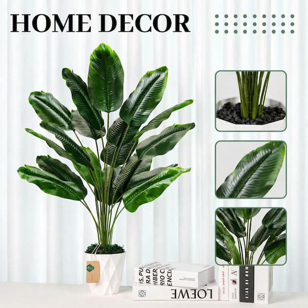 Afoxsos 4 in Artificial Green Indoor/Outdoor Bird of Paradise