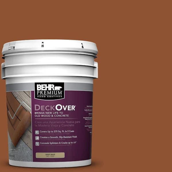 BEHR Premium DeckOver 5 gal. #SC-122 Redwood Naturaltone Solid Color Exterior Wood and Concrete Coating
