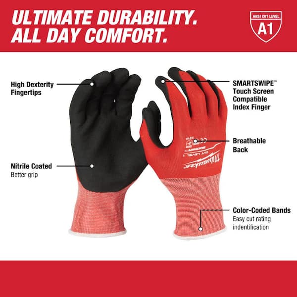 Whizard Stainless Steel Metal Mesh Cut Resistant Gloves Standard Length, Cut Resistant Gloves