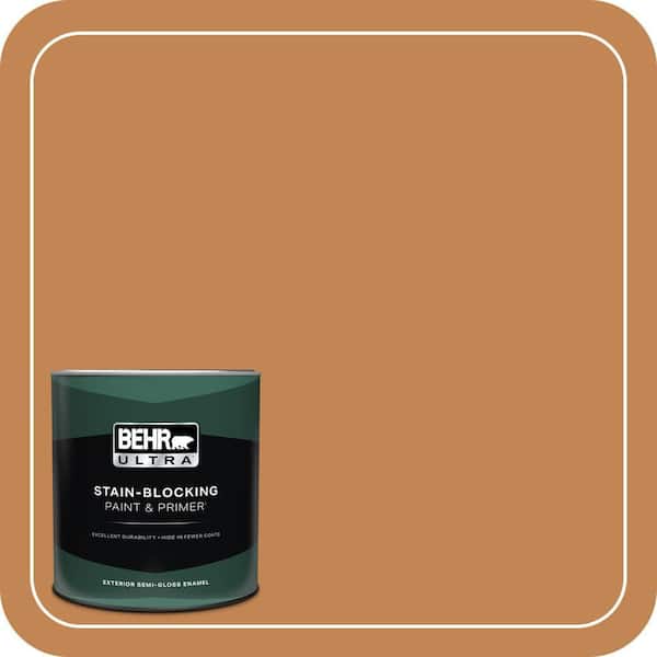 BEHR ULTRA 1 qt. #280D-6 Mulling Spice Semi-Gloss Enamel Exterior Paint & Primer