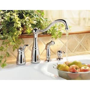 Marielle Single-Handle Side Sprayer Kitchen Faucet and Soap Dispenser in Polished Chrome