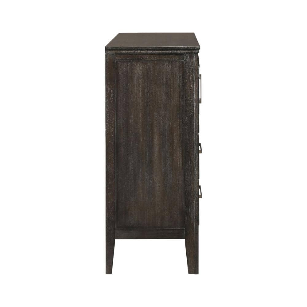 Nutmeg Transitional 6-Drawer Horizontal Dresser with Dovetail Drawer