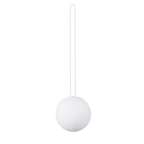 Hampton Bay 10 in. RGB LED Rechargeable Ball Outdoor Hanging Lantern
