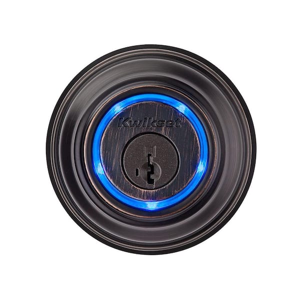 Kwikset Kevo Venetian Bronze Single Cylinder Touch-to-Open Bluetooth Smart Lock Deadbolt