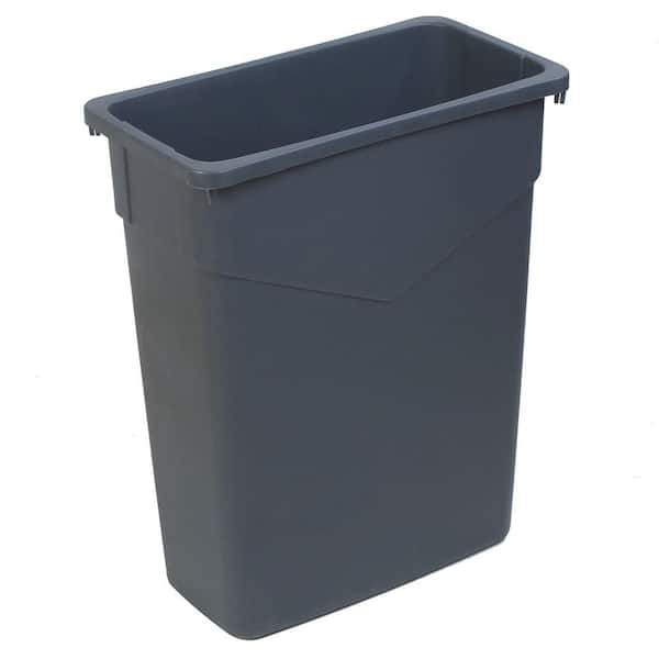 TrimLine 15 Gal. Gray Rectangular Trash Can (4-Pack)