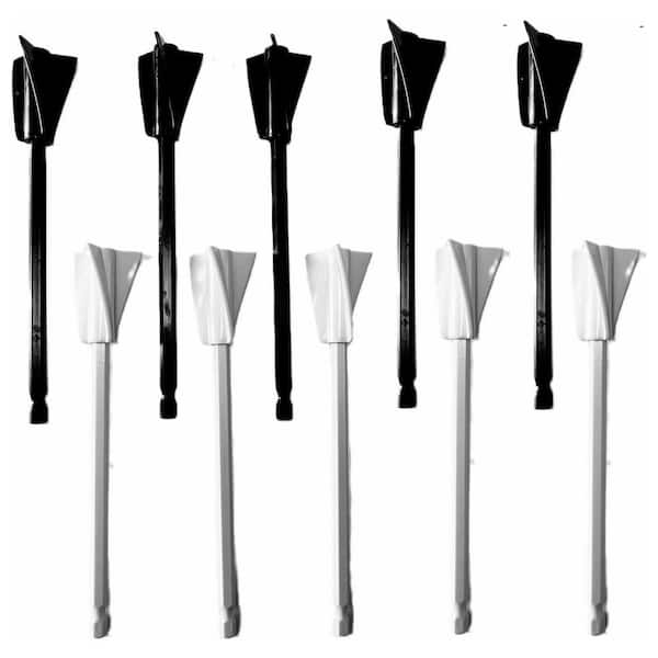 KIWDZFU 10-Pieces Reusable Epoxy Mixer Drill Mixing Attachment Paint Paddles Black White for Power Drill Use