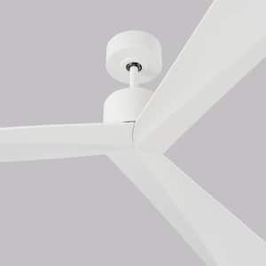 Adler 60 in. Indoor/Outdoor Modern Matte White Ceiling Fan with Matte White Blades, DC Motor and 6-Speed Remote Control
