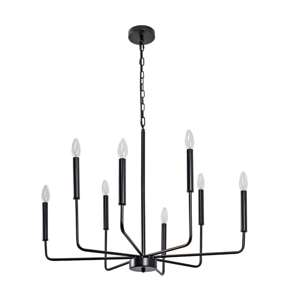 Traditional 8-Light Black Dimmable Chandelier for Living Room & Foyer price history on PriceWatchPro