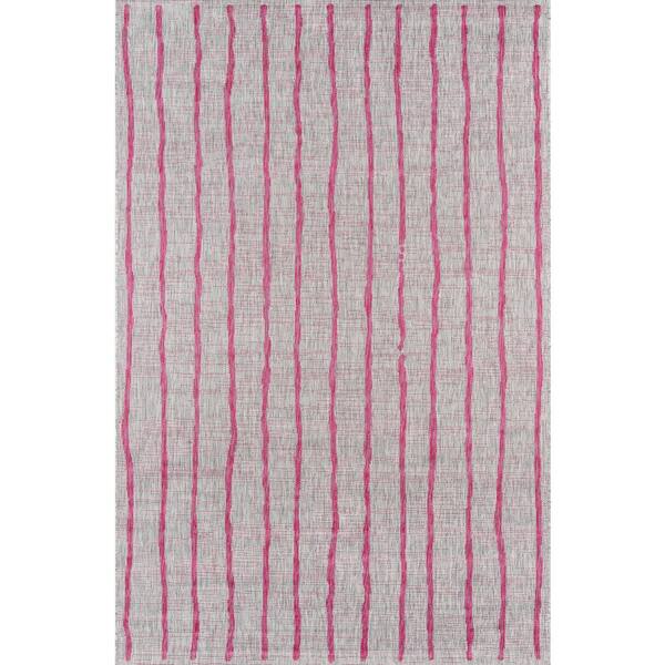 Momeni Sicily Fuschia 3 ft. 11 in. x 5 ft. 7 in. Indoor/Outdoor Area Rug