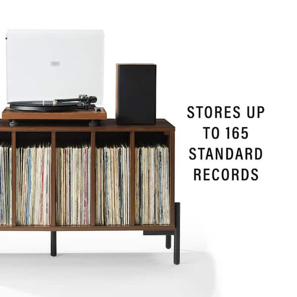 CROSLEY FURNITURE Greenwich Walnut Medium Record Storage Console