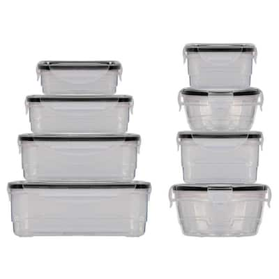 Rubbermaid Brilliance 4-Piece Medium Deep Food Storage Container Set  2053292 - The Home Depot