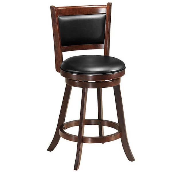 Counter Height Stool Dining Chair, Wooden Swivel Counter Stools With Back