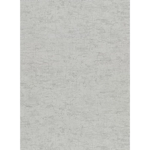 Warner Pembroke Grey Faux Plaster Vinyl Strippable Roll (Covers 60.8 sq. ft.)