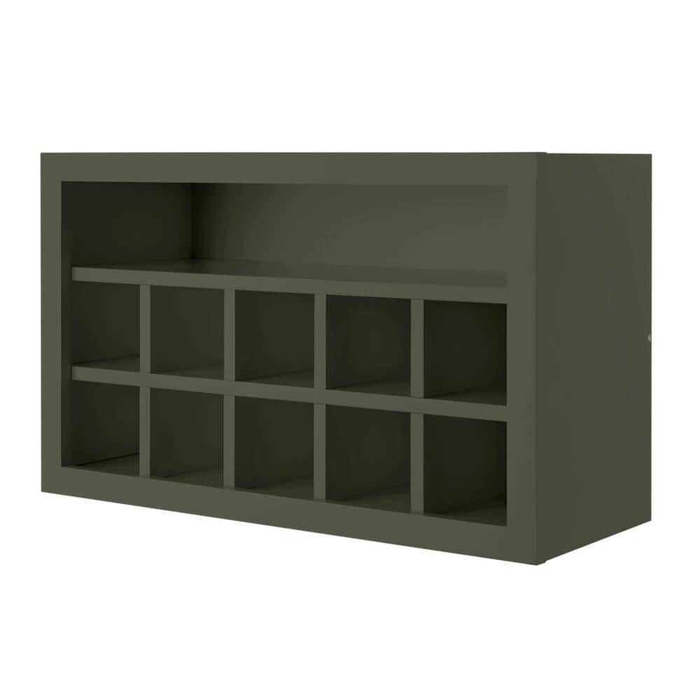 Avondale 30 in. W x 12 in. D x 18 in. H Ready to Assemble Plywood Shaker Wall Flex Kitchen Cabinet in Fern Green price history on PriceWatchPro