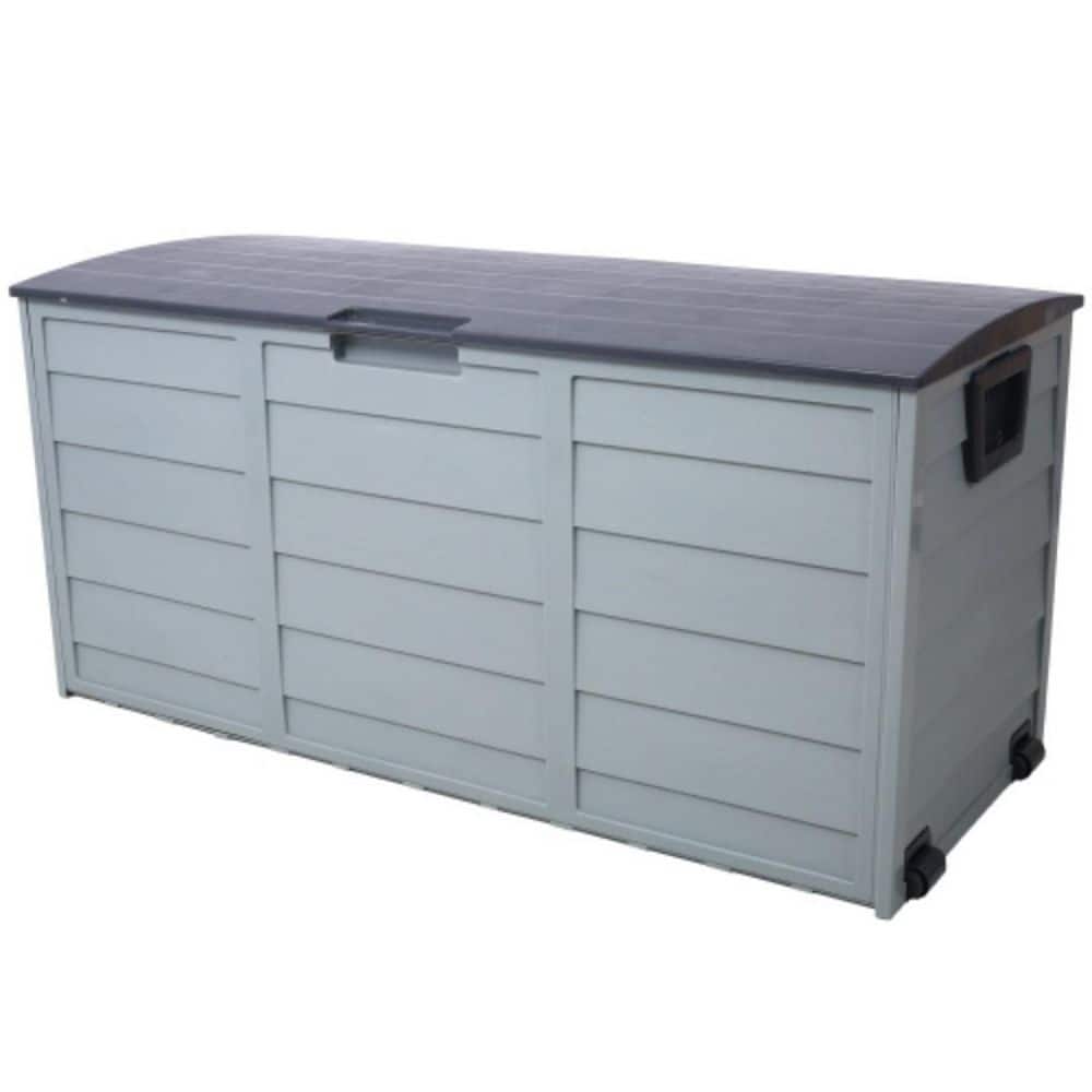 OVCRNIBI All-Weather UV-Resistant Pool Deck Storage Box Wheeled Outdoor ...