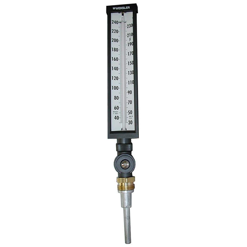 2.5 in. Dial Hot Water Thermometer with 3/4 in. Lead-Free Brass Sweatwell  and Temperature Range of 30°-250° F/C