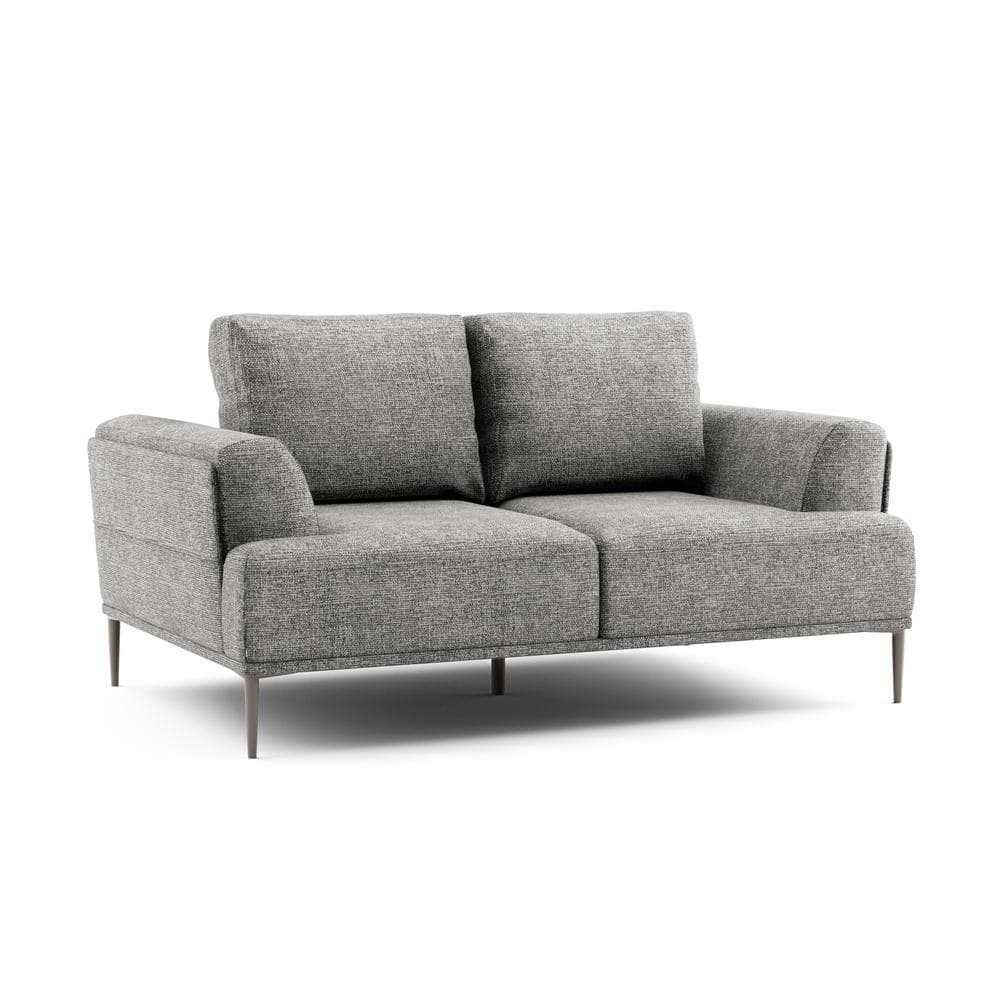 Furniture of America Orlandi 65 in. Gray Chenille 2-Seater With Extendable Backrest