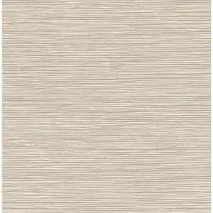 Alton Taupe Faux Grasscloth Paper Non-Pasted Textured Wallpaper