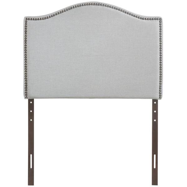 MODWAY Curl Sky Gray Twin Nailhead Upholstered Headboard MOD5209GRY