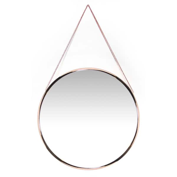 Infinity Instruments Franc 17.5 in. W x 17.5 in. H Wall Mirror - Rose Gold Plastic Frame