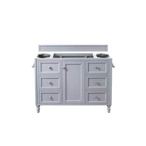 Copper Cove Encore 47.9 in. W x 23.4 in. D x 32.6 in. H Single Bath Vanity Cabinet Without Top in Silver Gray