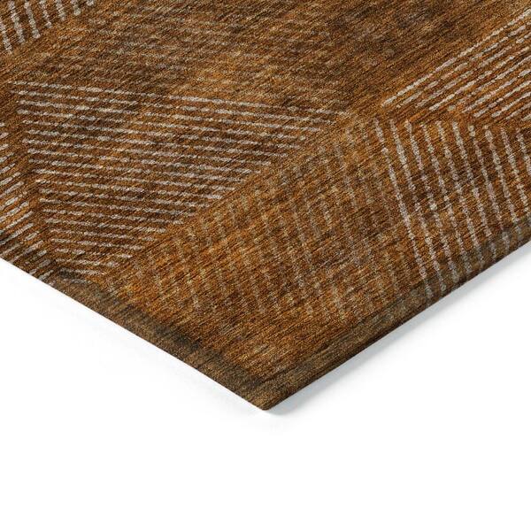 Chantille Machine Washable Indoor/Outdoor Abstract ACN777 Terracotta 1 ft. 8 in. x 2 ft. 6 in. Area Rug
