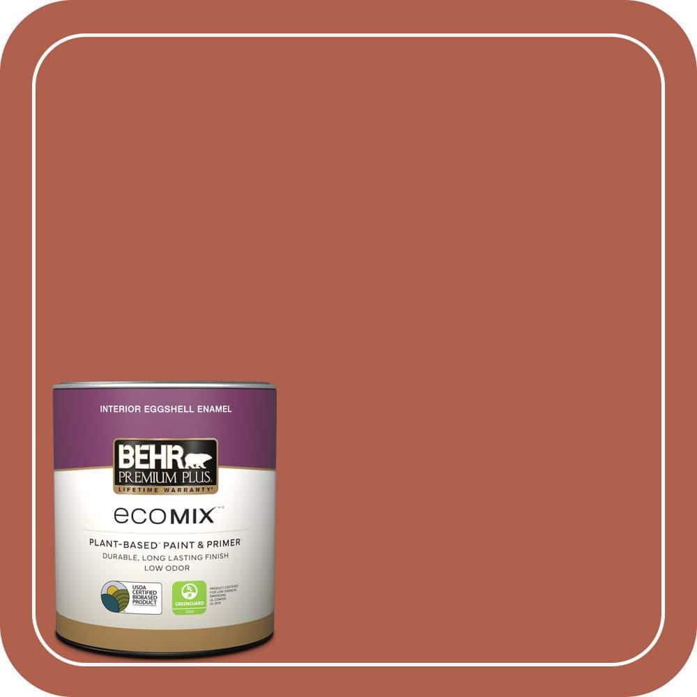 1 qt. #BIC-46 Clay Red Eggshell Enamel EcoMix Plant-Based Interior Paint & Primer price history on PriceWatchPro
