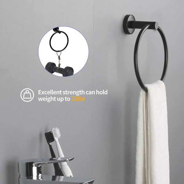 DHAEE 6 Pieces Matte Black Bathroom Accessories Set,Sturdy 304 Stainless  Steel Bathroom Hardware Set,Include Wall Mounted Towel Rack/Toilet Paper  Holder,Towel Rings,2 Towel Hooks,2 Soap Dish - Coupon Codes, Promo Codes,  Daily Deals