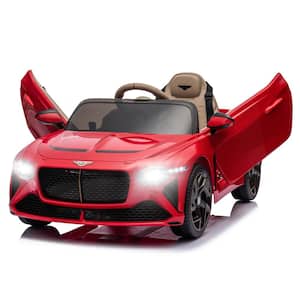 12-Volt Electric Kids Car Licensed Bentley Kids Ride On Car With Remote Control in Red