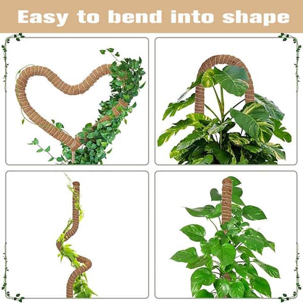 47. 2 in. Bendable Moss Pole with Jute Rope(10-Pack) BMPR472P10 - The Home  Depot