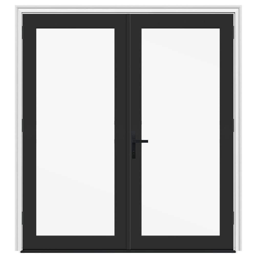 72 in. x 80 in. F4500 Left-Hand/Outswing Black Fiberglass French Patio Door w/ Low-E Glass and Black Handle price history on PriceWatchPro