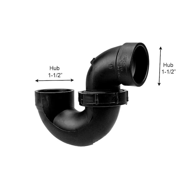 NIBCO 1-1/2 in. ABS Hub x Hub P-Trap with Union Joint