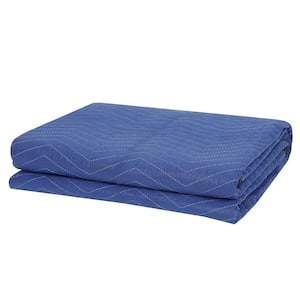 80 in. x 72 in. Moving Blankets Blue (12-Pack)