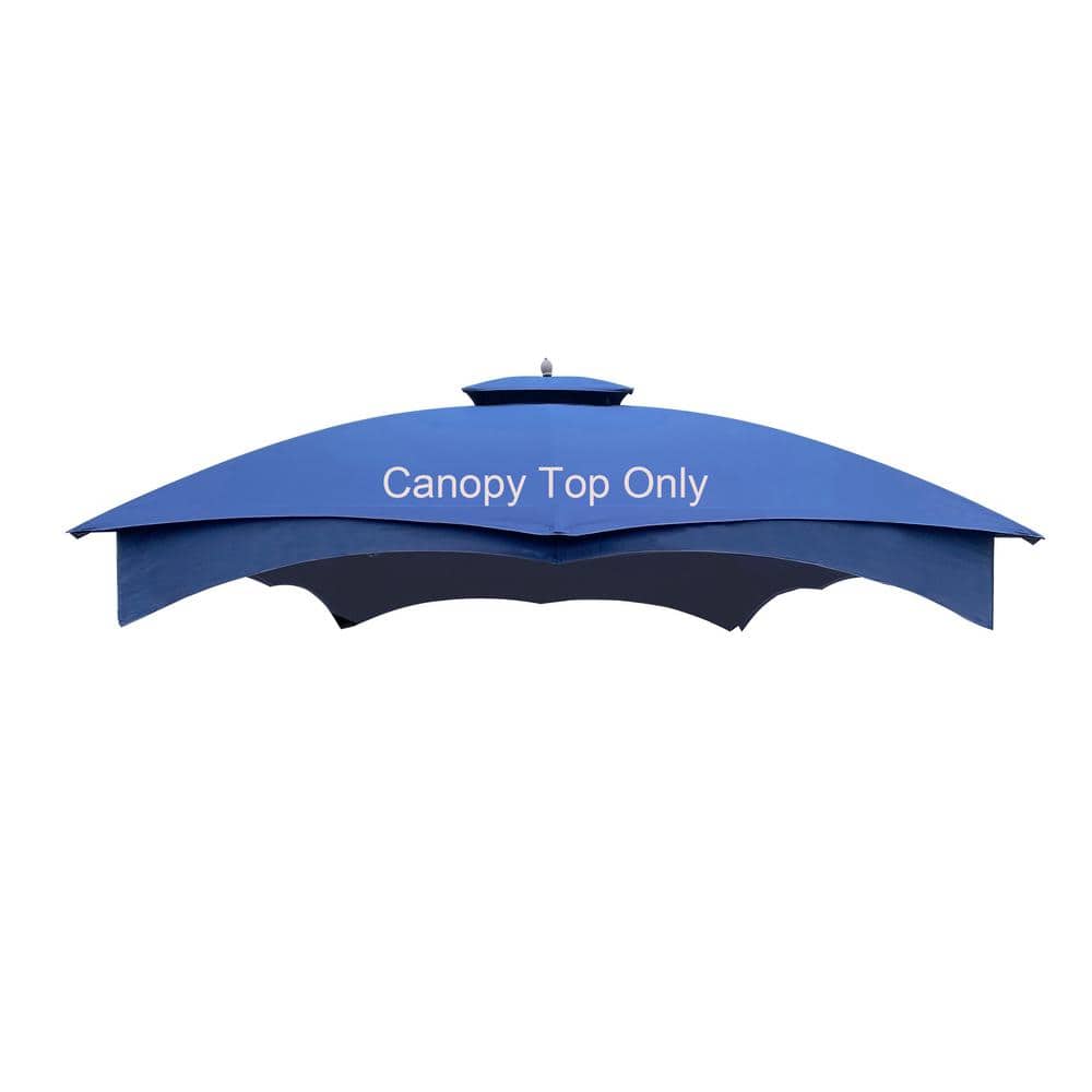 APEX GARDEN Replacement Canopy Top for Allen Roth 10 ft. x 12 ft. Gazebo #TPGAZ17-002 (Canopy Top Only) in Blue -  HD-732568-BL