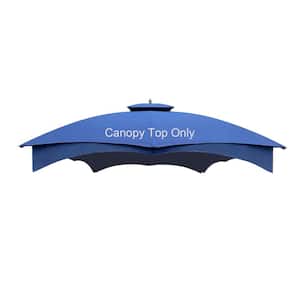 Replacement Canopy Top for Allen Roth 10 ft. x 12 ft. Gazebo #TPGAZ17-002 (Canopy Top Only) in Blue