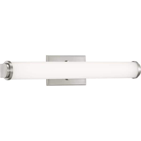 Progress Lighting Phase 1.1 LED Collection 24" Brushed Nickel White Shade Modern Bath Vanity Light
