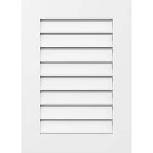 12 in. x 18 in. Rectangular White PVC Paintable Gable Louver Vent Functional
