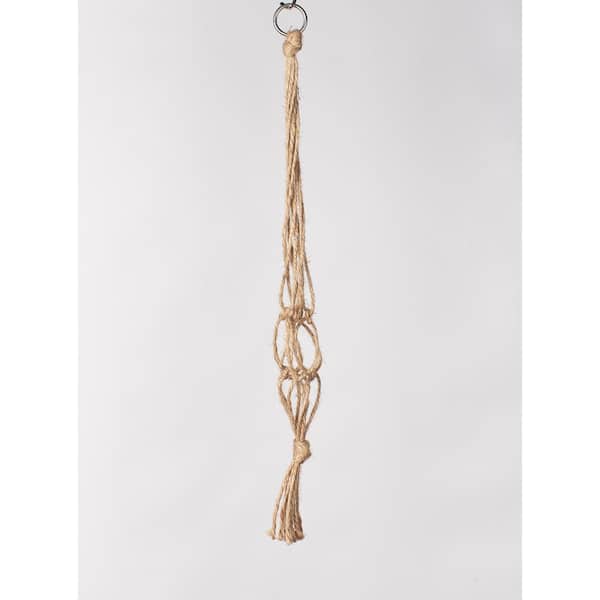 Primitive Planters 18 in. Natural Mini Jute Plant Hanger