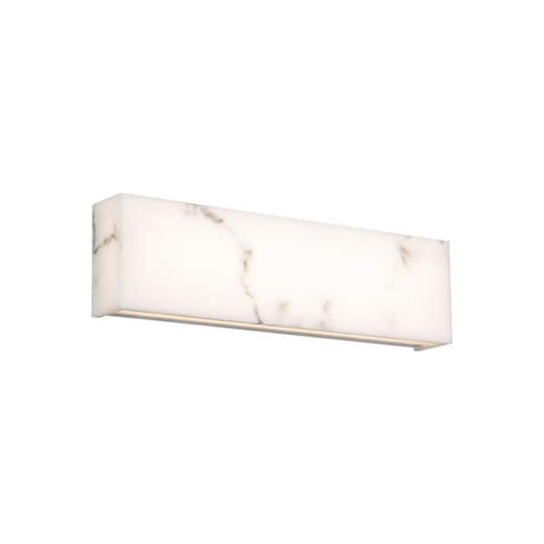 WAC Lighting Museo 18 in. 1-Light White 3000K LED Bathroom Vanity or Wall Light