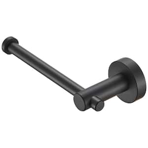 Wall-Mounted Single Toilet Paper Holder in Black