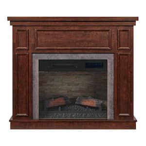 Granville 43 in. W Freestanding Convertible Media Console Electric Fireplace in Antique Cherry