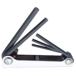 3/16 in. to 3/8 in. 5 Folding Extra Long Hex Keys in Metal Case