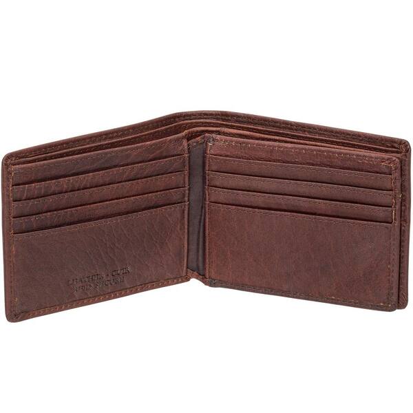 MANCINI Buffalo RFID Secure Center Wing Wallet with Coin Pocket 99 