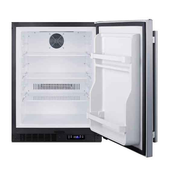 Summit Commercial 24inch 4.7 Cu. Ft. Built-In or Freestanding Upright  Outdoor Freezer with Adjustable Shelves & Digital Control - Stainless Steel