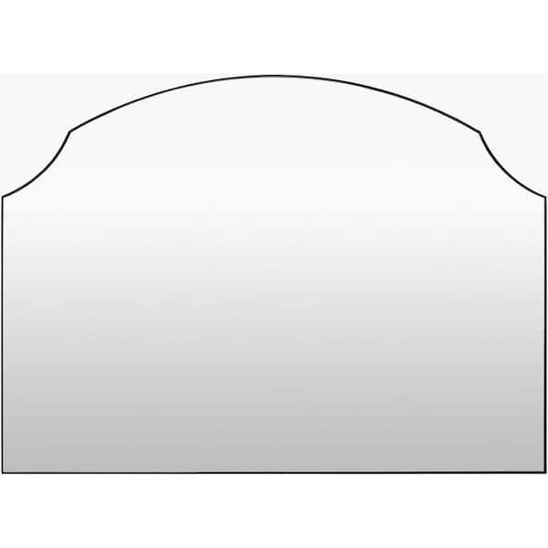 Galey Alix Landon Traditional Mantel Mirror, 38 in. H x 52 in. W x 2 in. D, Black